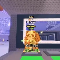 DJ Panda Gold 161.8M s (Секретный персонаж) — Roblox, лот №227281