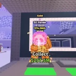 DJ Panda Gold 74.3M s (Секретный персонаж) — Roblox, лот №227284