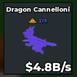 Dragon Cannelloni 4.8B s (Секретный персонаж) — Roblox, лот №227525