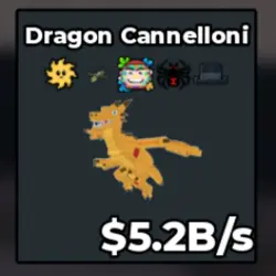 Dragon Cannelloni 5.2B s (Секретный персонаж) — Roblox, лот №227534