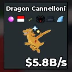 Dragon Cannelloni 5.8B s (Секретный персонаж) — Roblox, лот №227539