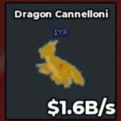 Dragon Cannelloni Gold 1.6B s (Секретный персонаж) — Roblox, лот №227587