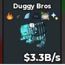 Duggy Bros 6 Traits 3.3 B s (Секретный персонаж) — Roblox, лот №227728
