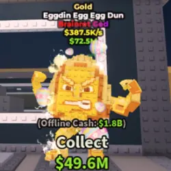 Eggdin Egg Egg Dun [Gold] 387.5 K s (Brainrot God персонаж) — Roblox, лот №227837