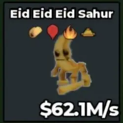 Eid Eid Eid Sahur 62,1 Gold with red balloon rare traits (С… — Roblox, лот №227893