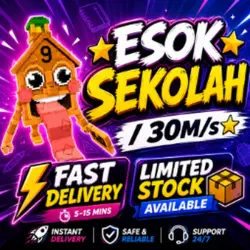 Esok Sekolah 30M s - 15 Minutes Stock - Grab Yours NOW (Сек… — Roblox, лот №227970