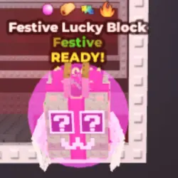 Festive Lucky Block - Bubblegum - Taco - Glitch - Fire (Fes… — Roblox, лот №228235