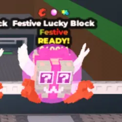 Festive Lucky Block - Crab Rave - Bubblegum - Glitch (Festi… — Roblox, лот №228242