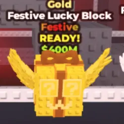 Festive Lucky Block - Gold (Festive персонаж) — Roblox, лот №228316