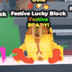 Festive Lucky Block - Gold - Crab Rave - Taco - Fire (Festi… — Roblox, лот №228289