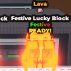 Festive Lucky Block - Lava - Nyan (Festive персонаж) — Roblox, лот №228297