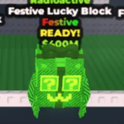 Festive Lucky Block - Radioactive (Festive персонаж) — Roblox, лот №228299
