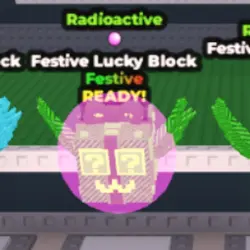 Festive Lucky Block - Radioactive - Bubblegum (Festive перс… — Roblox, лот №228300