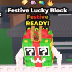 Festive Lucky Block - Taco - Nyan - Glitch - Fire (Festive … — Roblox, лот №228327