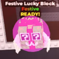 Festive Lucky Block - Tie - Nyan - Bubblegum (Festive персо… — Roblox, лот №228330