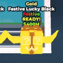 Festive Lucky Block Gold Festive and secury (Festive персон… — Roblox, лот №228343