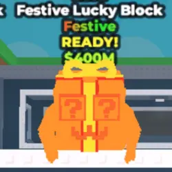 Festive Lucky Block Lava Festive and secury (Festive персон… — Roblox, лот №228347