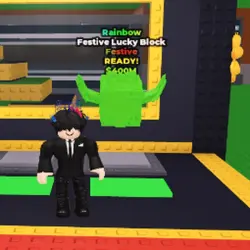Festive Rainbow Lucky Block (Festive персонаж) — Roblox, лот №228356