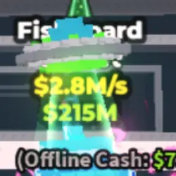 Fishboard 2.8M s Diamond secret (Секретный персонаж) — Roblox, лот №228334