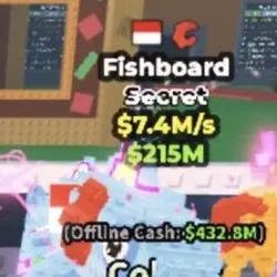 Fishboard 7.4M s (Секретный персонаж) — Roblox, лот №228346