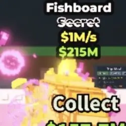 Fishboard GOLD 1M s (Секретный персонаж) — Roblox, лот №228378
