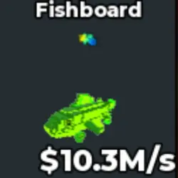 Fishboard Radioactive (Секретный персонаж) — Roblox, лот №228381