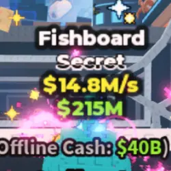 Fishboard Rainbow 14.8 M s (Секретный персонаж) — Roblox, лот №228384