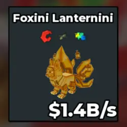 Foxini Lanternini 1.4B s (Секретный персонаж) — Roblox, лот №228473