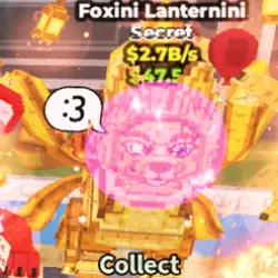 Foxini Lanternini gold 2.7b rare trait read ballon snow tra… — Roblox, лот №228566