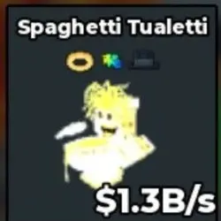 FR240# Divine Spaghetti Tualetti 1.3B s Halo Traits Very Ra… — Roblox, лот №228532