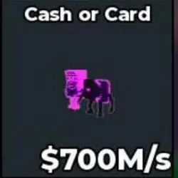 Galaxy Cash or Card 700 M s - Quick (Секретный персонаж) — Roblox, лот №228831