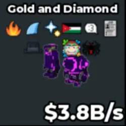 Galaxy Gold and Diamond 3.8B s JH81 (Секретный персонаж) — Roblox, лот №228934