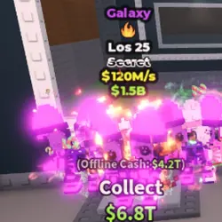 Galaxy Los 25 - 120M s - Secret - Fire 10M (Секретный персо… — Roblox, лот №229031
