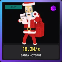 Galaxy Santa Hotspot 18.2M s (Секретный персонаж) — Roblox, лот №229190