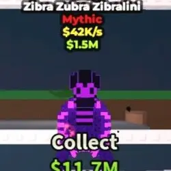 Galaxy Zibra Zubra Zibralini 42k (Мифический персонаж) — Roblox, лот №229255