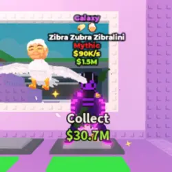 Galaxy Zibra Zubra Zibralini 90 K s (2 Traits) (Granny Trai… — Roblox, лот №229256