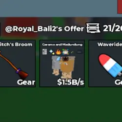 Garama 1.5Bs + Waverider + Witch's Broom fly gear (Секретны… — Roblox, лот №229297