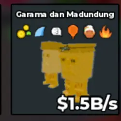Garama and Madundung 1.5B s - Gold Mutation (Crazy 3 Rare T… — Roblox, лот №229392