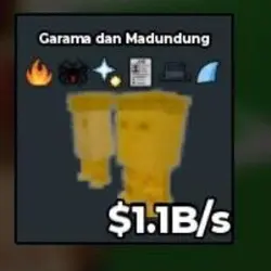 Garama and Madundung Gold [1.1 B s ] with Fire trait , Star… — Roblox, лот №229665