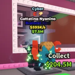 Gattatino Nyanino Cyber Very RARE (Brainrot God персонаж) — Roblox, лот №229834