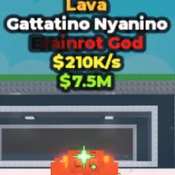 Gattatino Nyanino Lava 210 K s (Brainrot God персонаж) — Roblox, лот №229846
