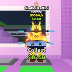 Girafini Raftini 108 M s (FIRE TRAIT) (Секретный персонаж) — Roblox, лот №230034