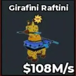 Girafini Raftini 108 M s - Quick (Секретный персонаж) — Roblox, лот №230035