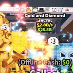 Gold and Diamond 2.8B S (JOB + 7 Traits) #B3WM8K (Секретный… — Roblox, лот №230292