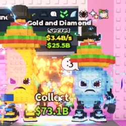 Gold and Diamond 3.4b s (Секретный персонаж) — Roblox, лот №230296