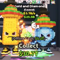 Gold and Diamond 3.7B s (Секретный персонаж) — Roblox, лот №230302