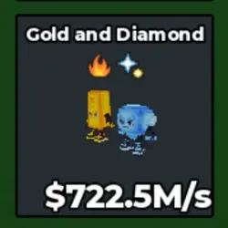 GOLD AND DIAMOND 722.5 M s (Секретный персонаж) — Roblox, лот №230306