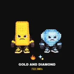 Gold and Diamond 722.5M s (Секретный персонаж) — Roblox, лот №230307