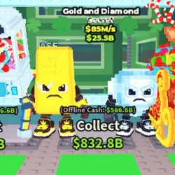 Gold and Diamond 85M s (Секретный персонаж) — Roblox, лот №230308