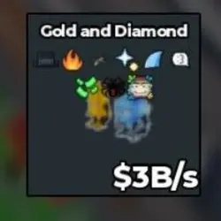 GOLD AND DIAMOND [3B s ] with Fire trait , Matteo trait ,Mo… — Roblox, лот №230313